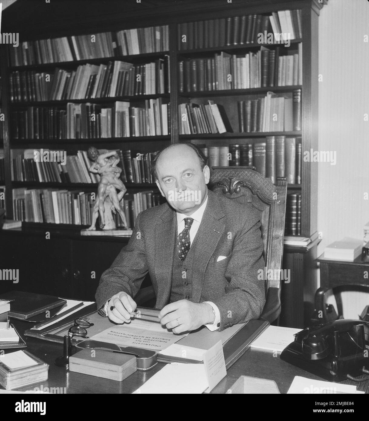 Netherlands History: Professor H.A. Janssen has been appointed State Secretary for Education, Arts and Sciences; Date: June 3, 1962 Stock Photo