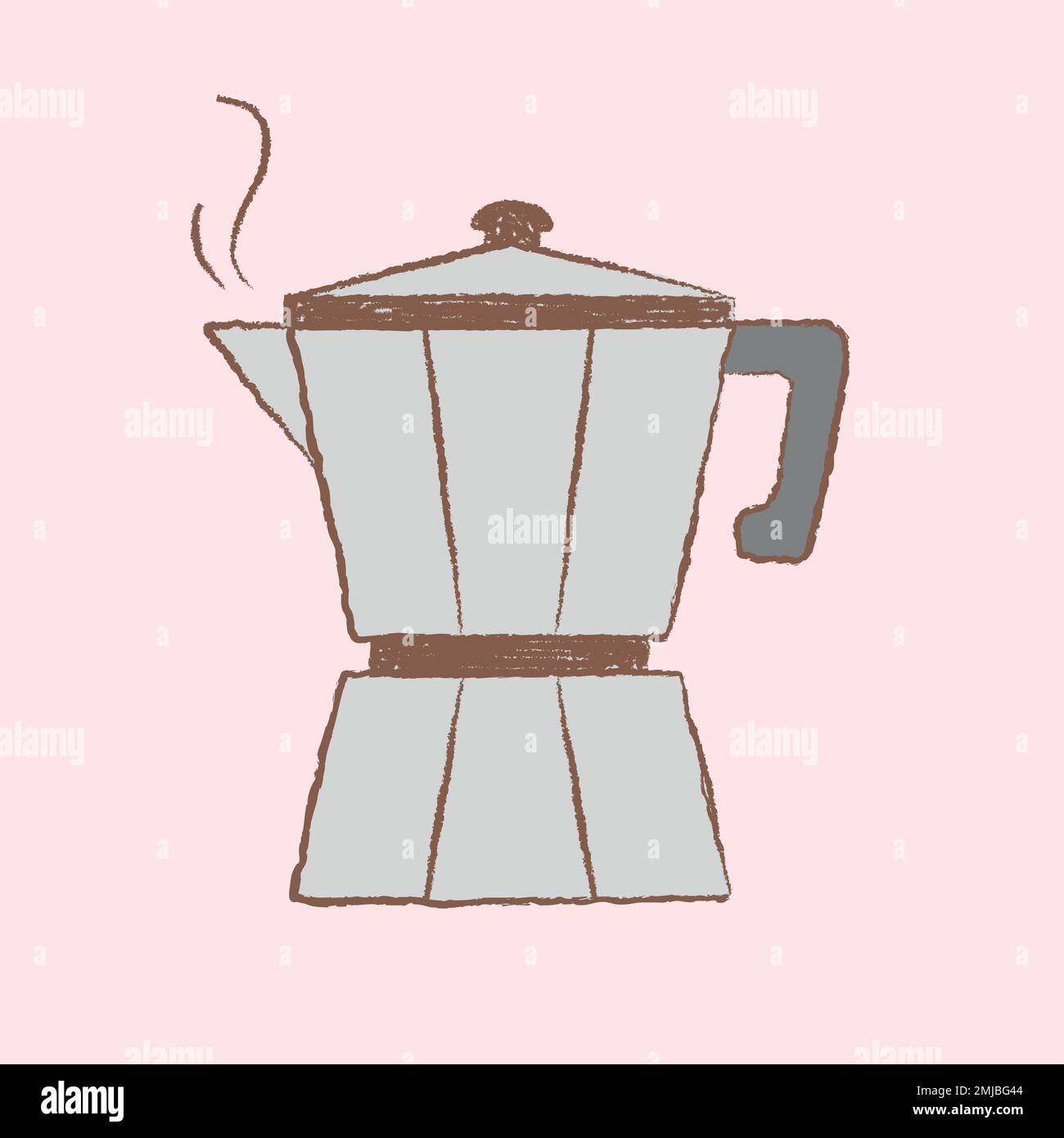 Moka pot coffee illustration, cafe & bakery design vector Stock Vector Image & Art Alamy