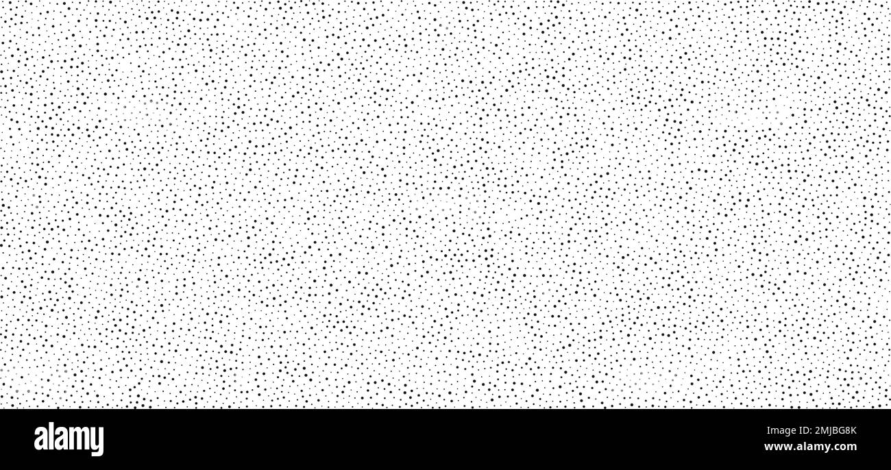 abstract black dots pattern on white, stipple background dotted vector illustration Stock Vector