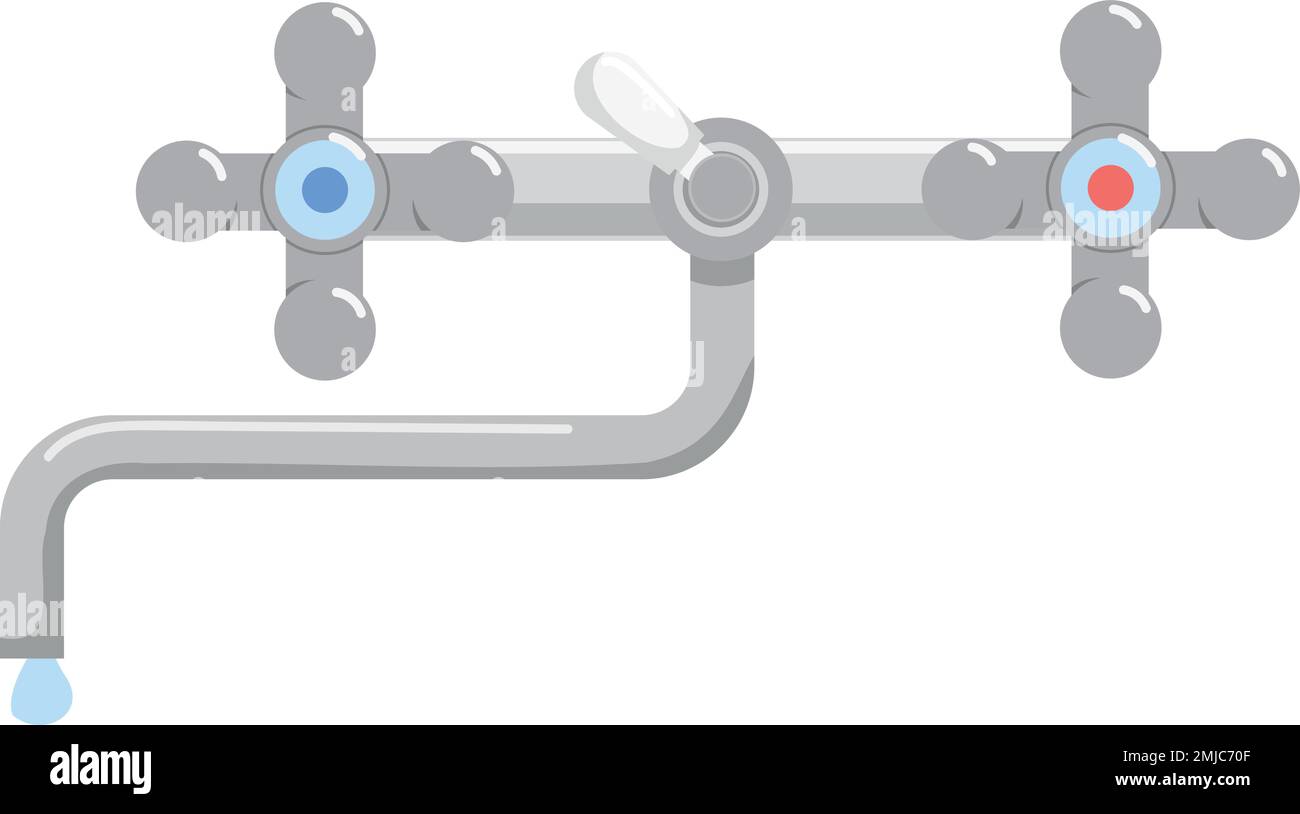 Cold and hot water tap. Cartoon valve icon Stock Vector Image & Art Alamy