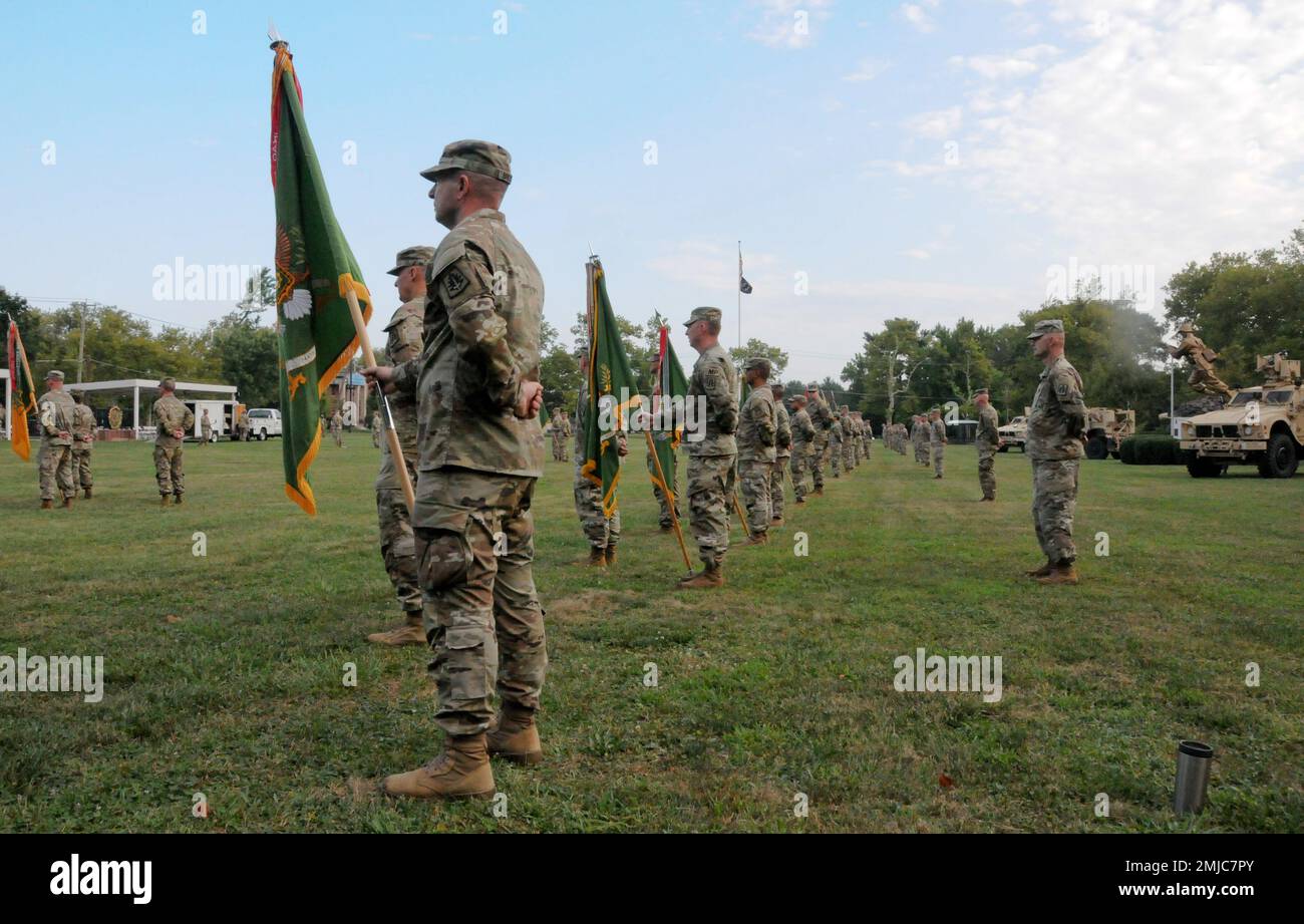 The U.S. Army Reserve’s 200th Military Police Command welcomed Brig. Gen. Cary Cowan Jr. as its new commanding general during a change-of-command ceremony Aug. 26 on Joint Base McGuire-Dix-Lakehurst, New Jersey. Cowan assumed command from Maj. Gen. John Hussey during the ceremony, which was presided over by Maj. Gen. Gregory Mosser, U.S. Army Reserve Command deputy commanding general. Stock Photo