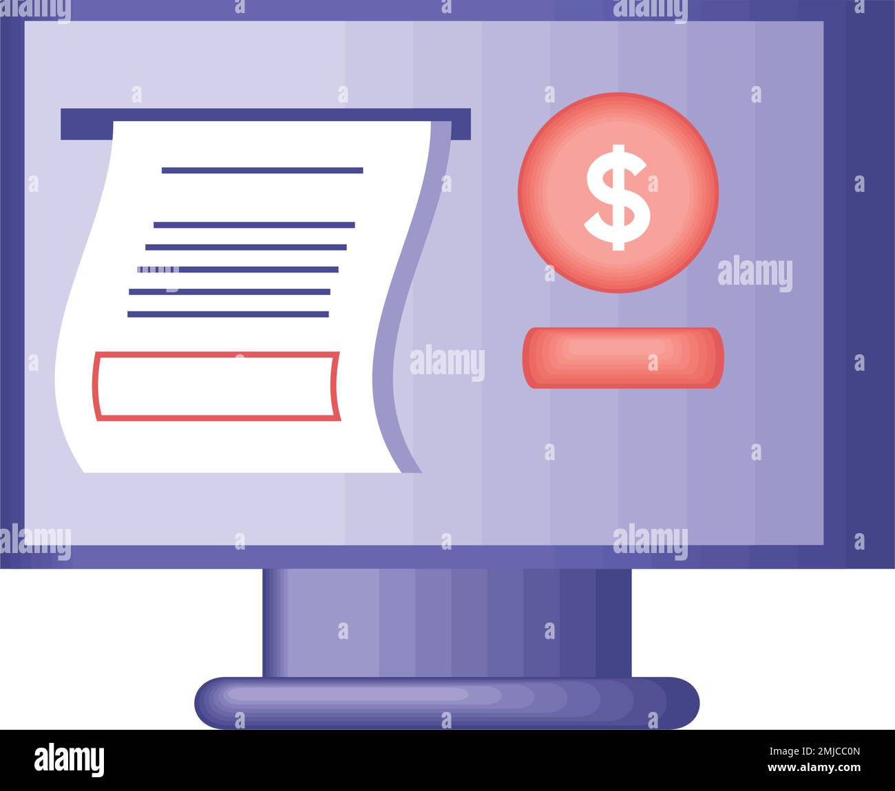Paying taxes computer Stock Vector Images Alamy
