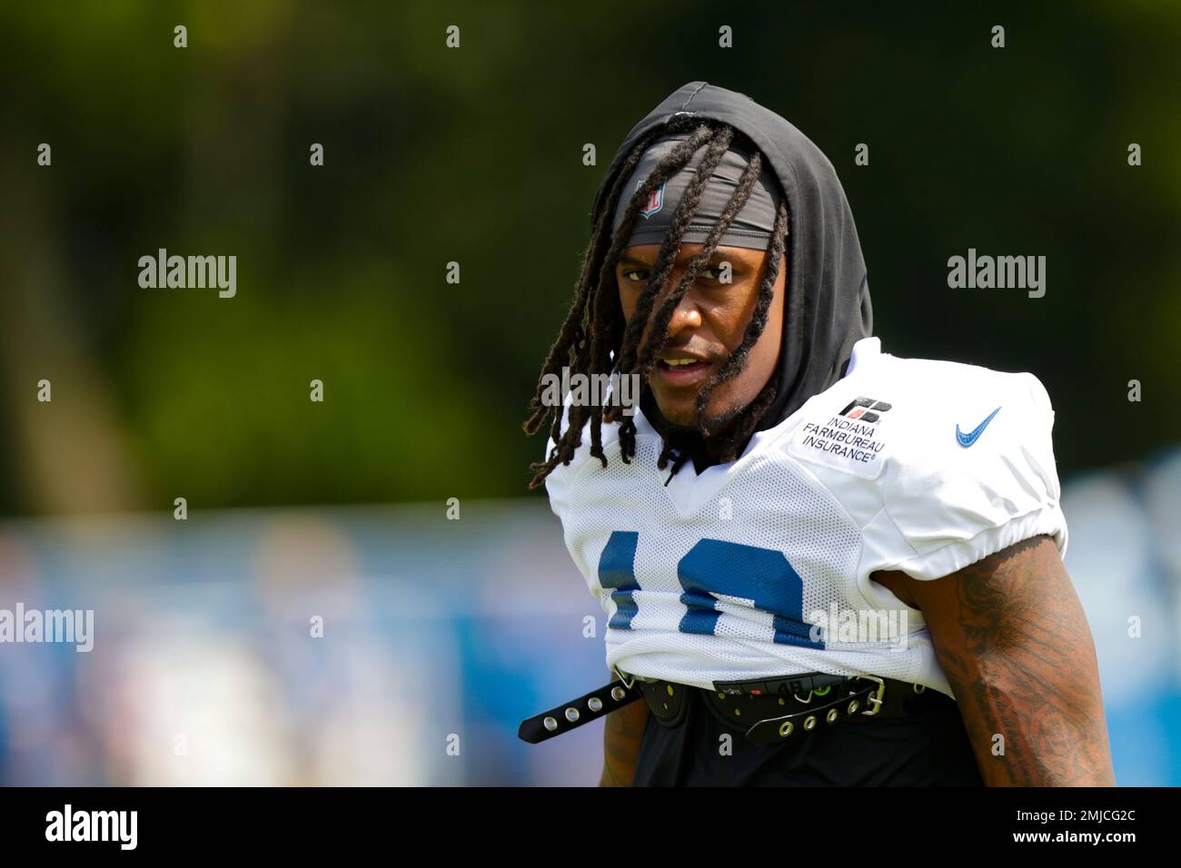 Indianapolis Colts wide receiver Daurice Fountain (10) during practice ...