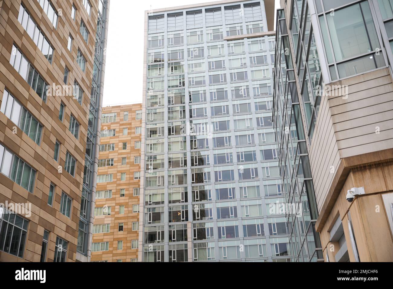 city buildings bricks and glasses Stock Photo