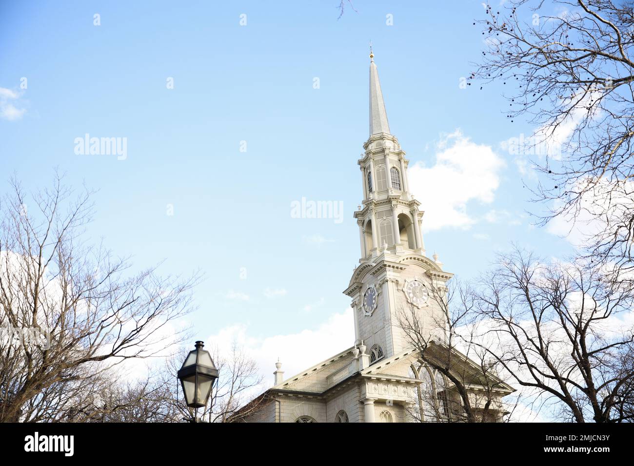 Rhode Island Buildings River Water columns old building Stock Photo