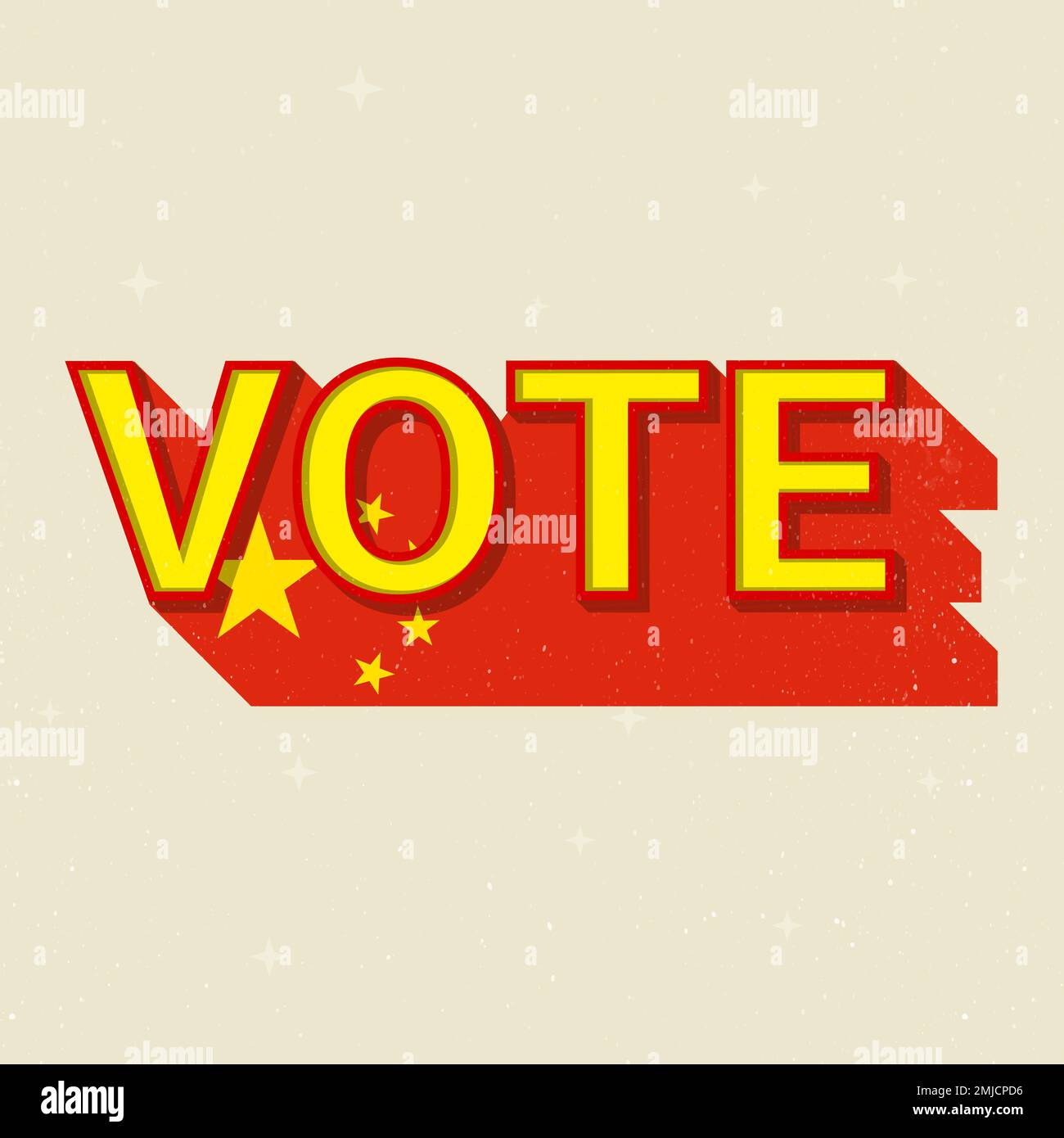 China election vote text vector democracy Stock Vector
