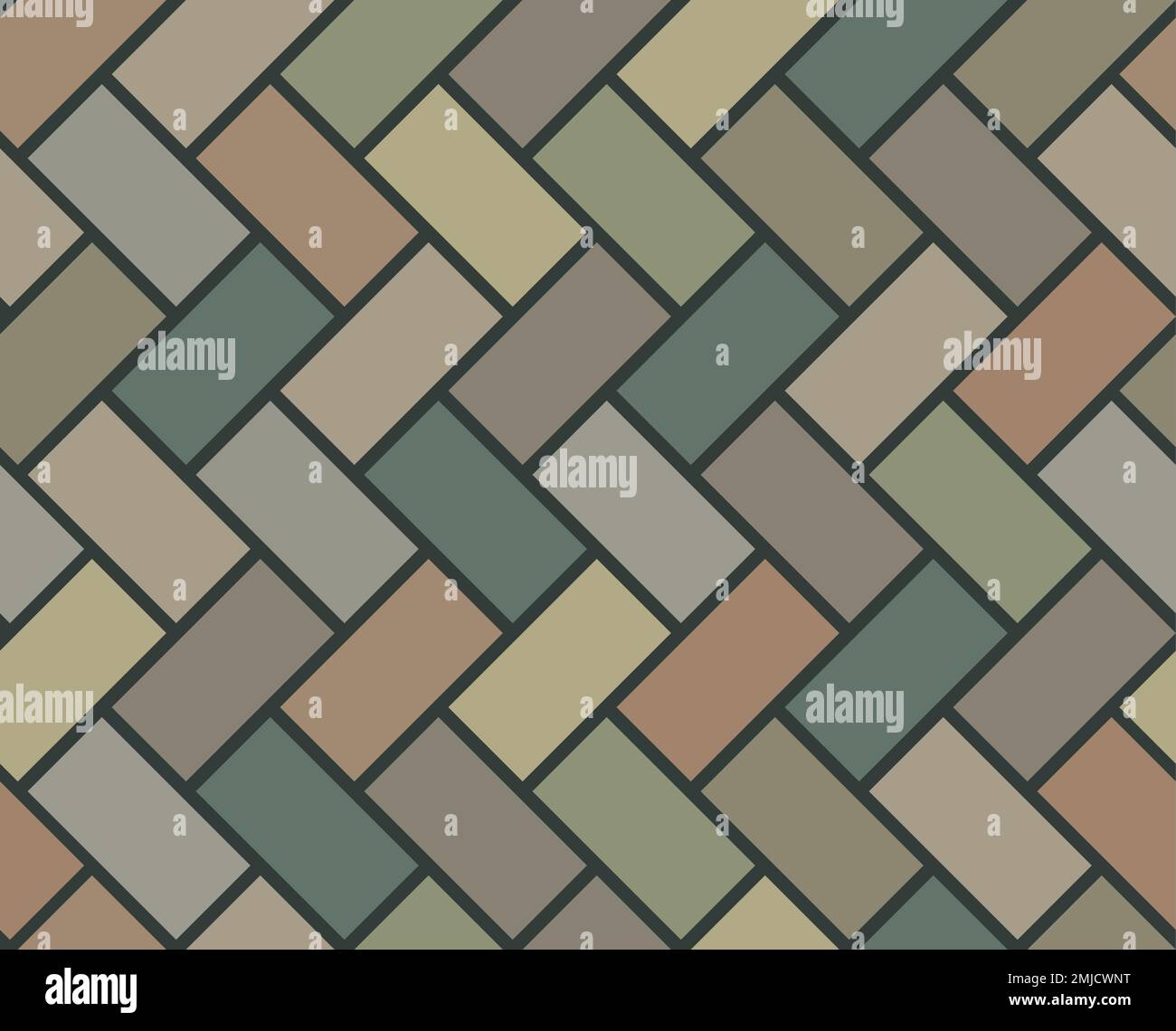 Seamless floor pattern. Color wooden herringbone tiles Stock Vector
