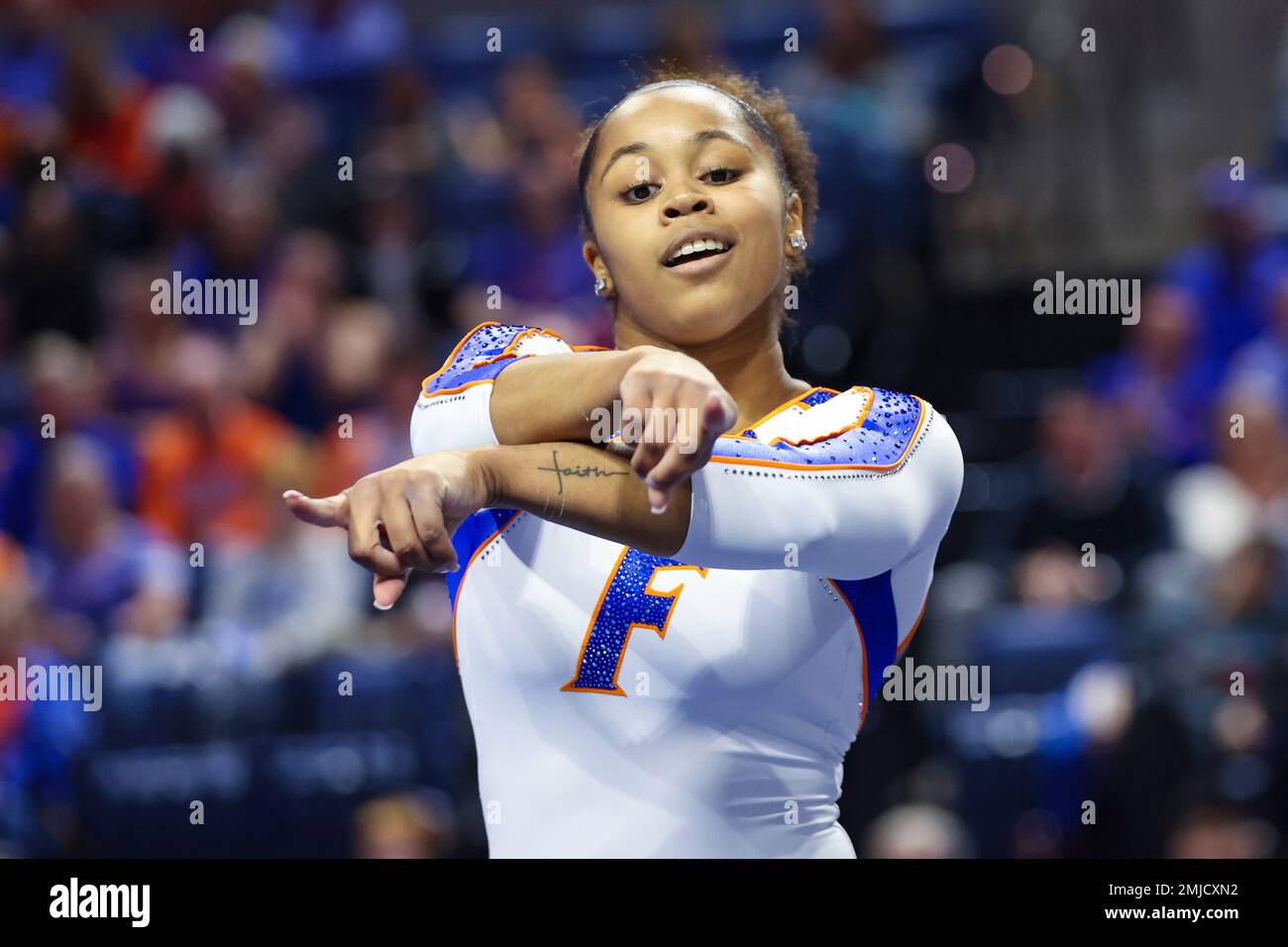 Florida's Sloane Blakely competes on the floor exercise during an NCAA