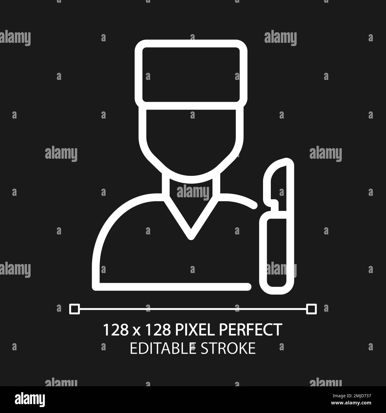 Surgical care pixel perfect white linear icon for dark theme Stock ...