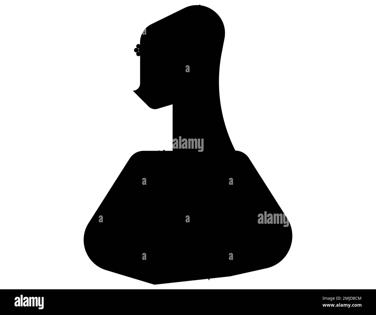 Female head silhouette black background hi-res stock photography and ...