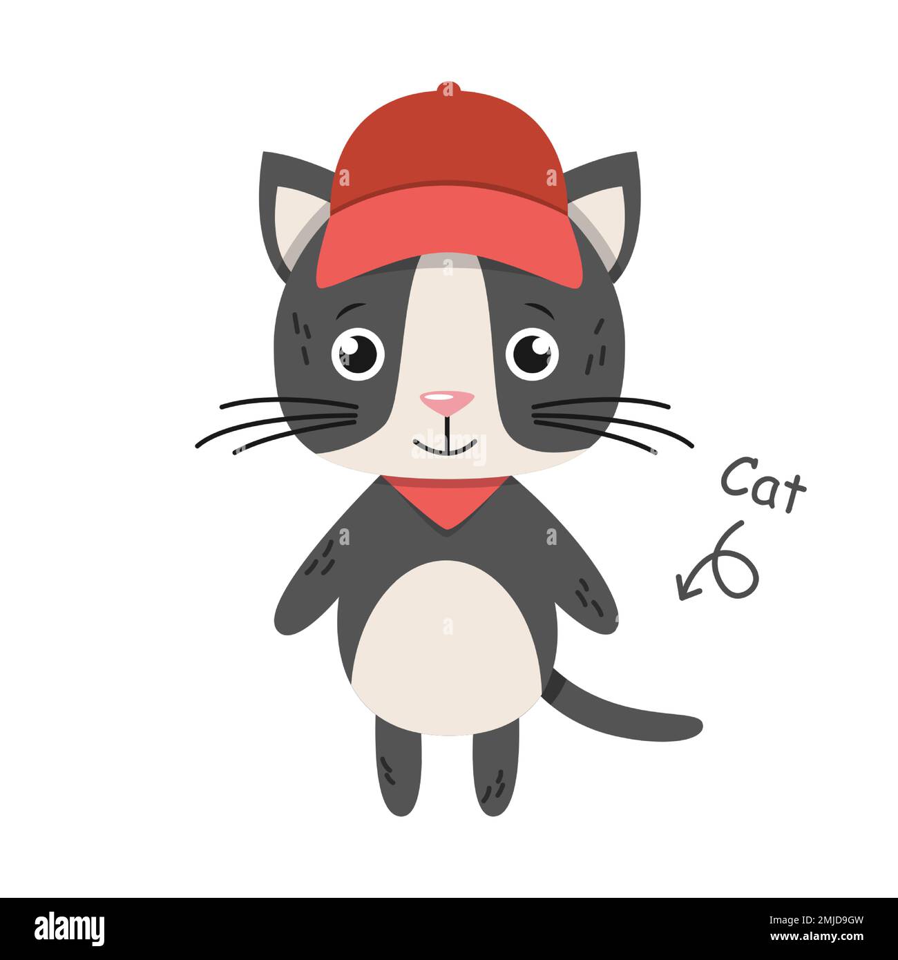 Cat cartoon characters with clothes . Vector . Stock Vector