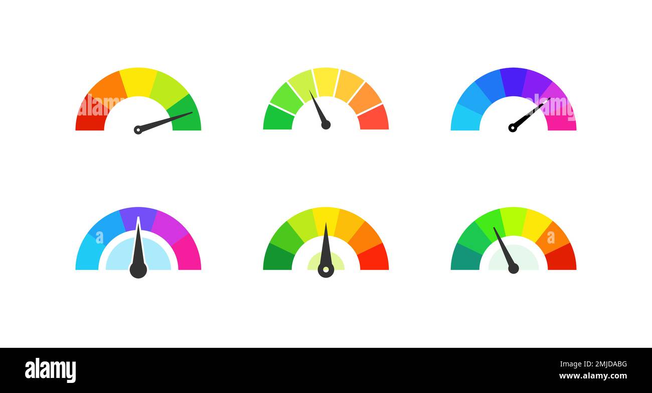 Meter illustration. Simple universal isolated gauge or speedometer