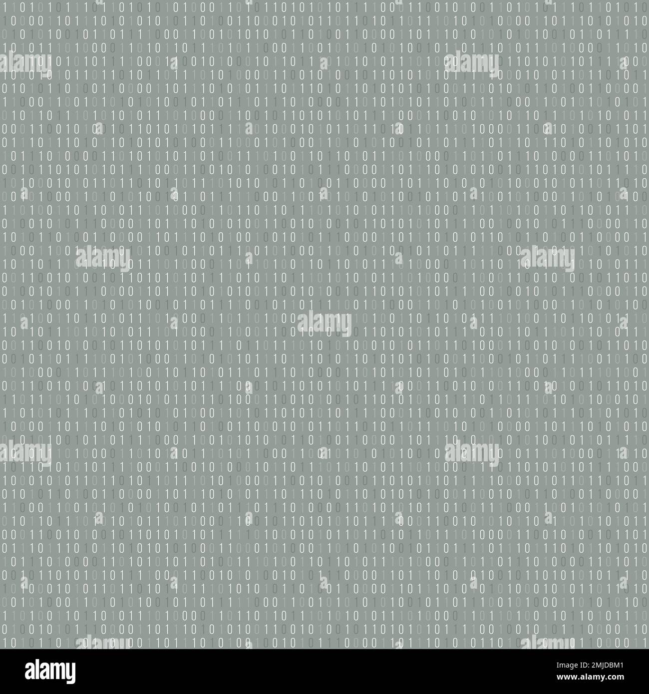 Computer data pattern. Binary code seamless vector background. Zero one algorithm grey texture. Stock Vector