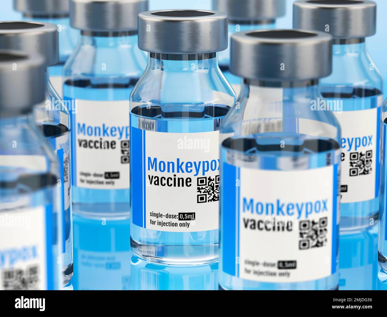 Mpox vaccine, conceptual illustration Stock Photo