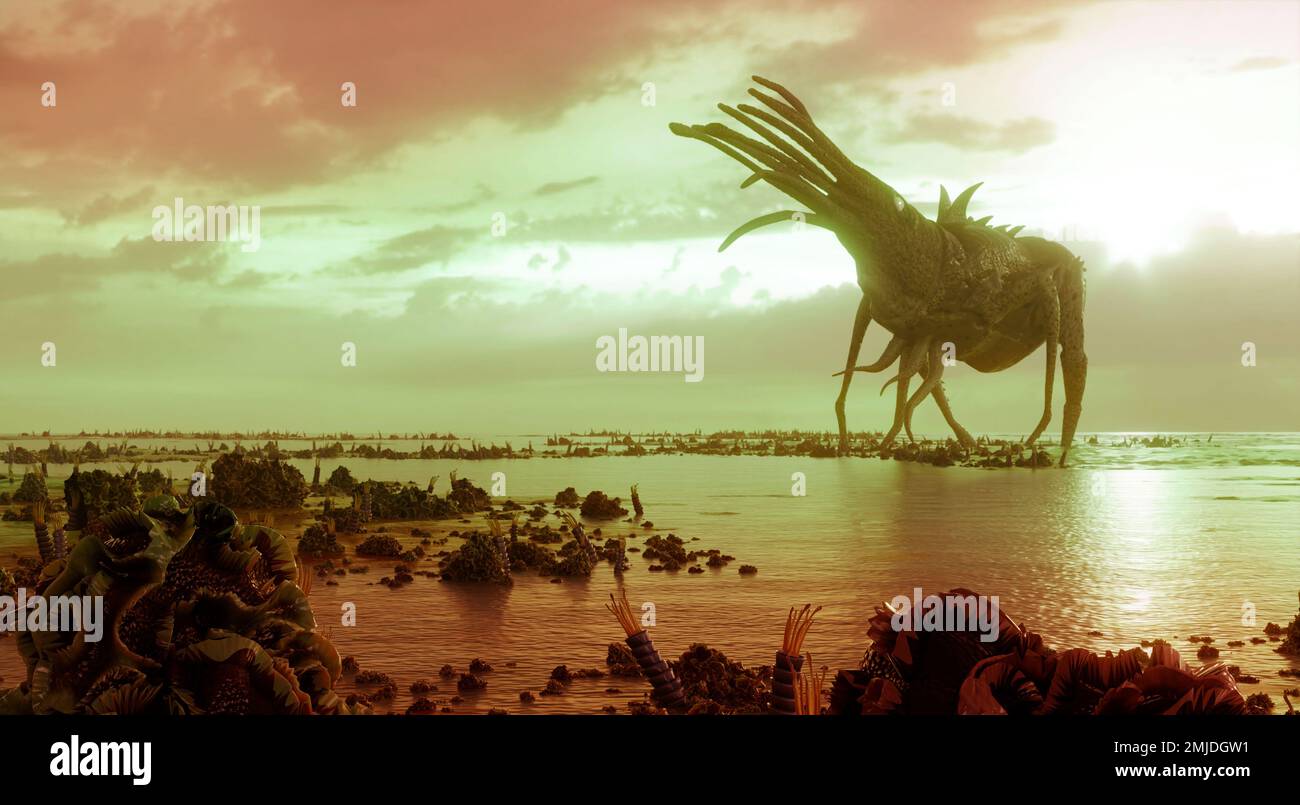 Alien Creature on an Exoplanet Stock Photo
