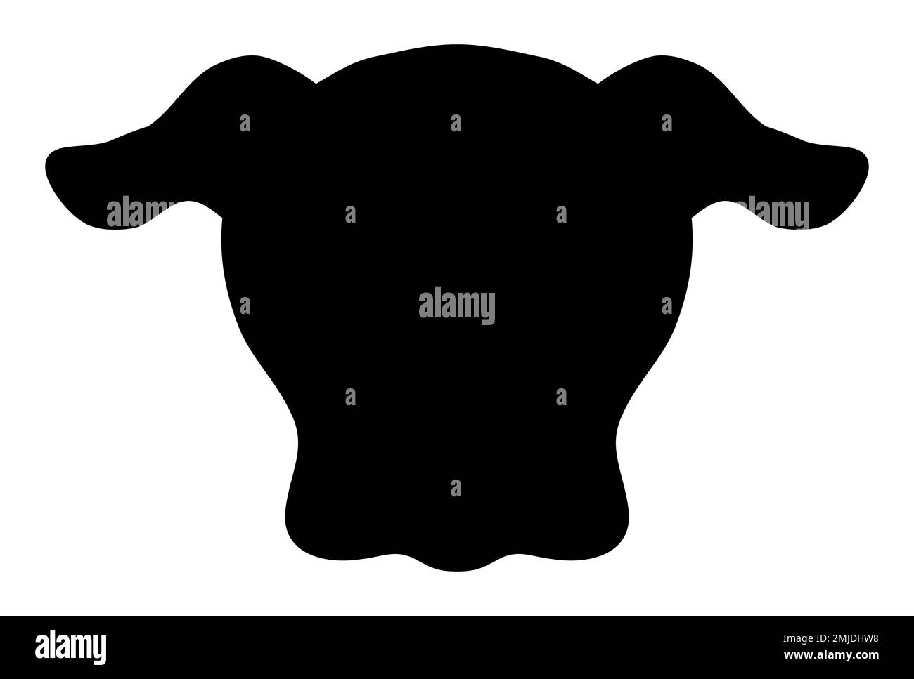 Dog head icon silhouette, dog face sign, dog face icon in line art