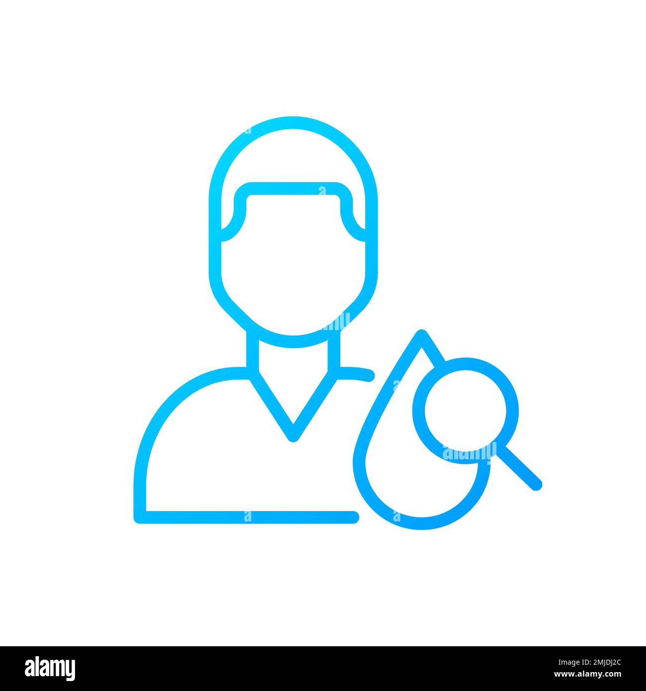 Hematology pixel perfect gradient linear vector icon Stock Vector