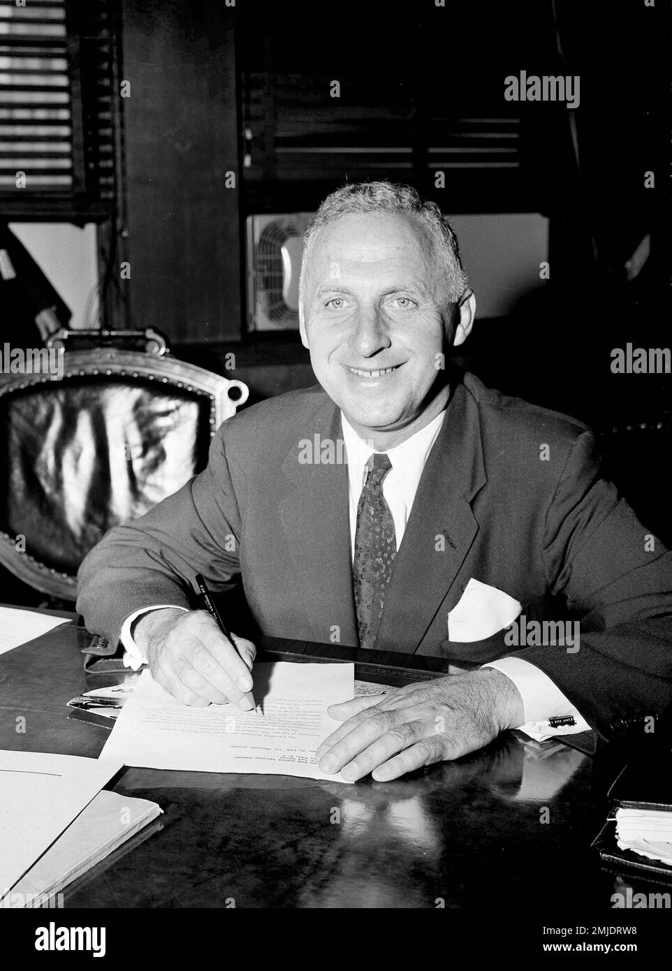 Alfred E. Perlman, new president of the New York Central Railroad is