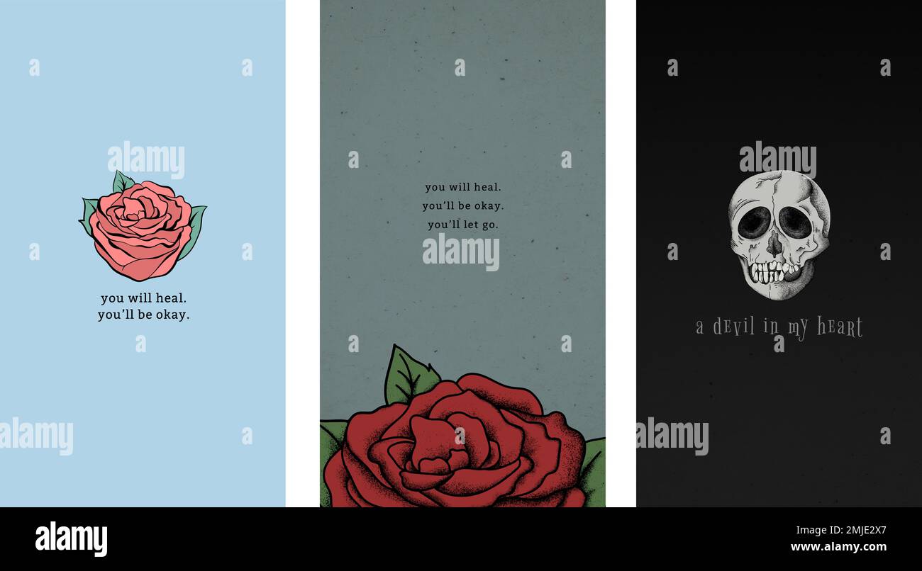 Vintage mixed quote collection vector Stock Vector