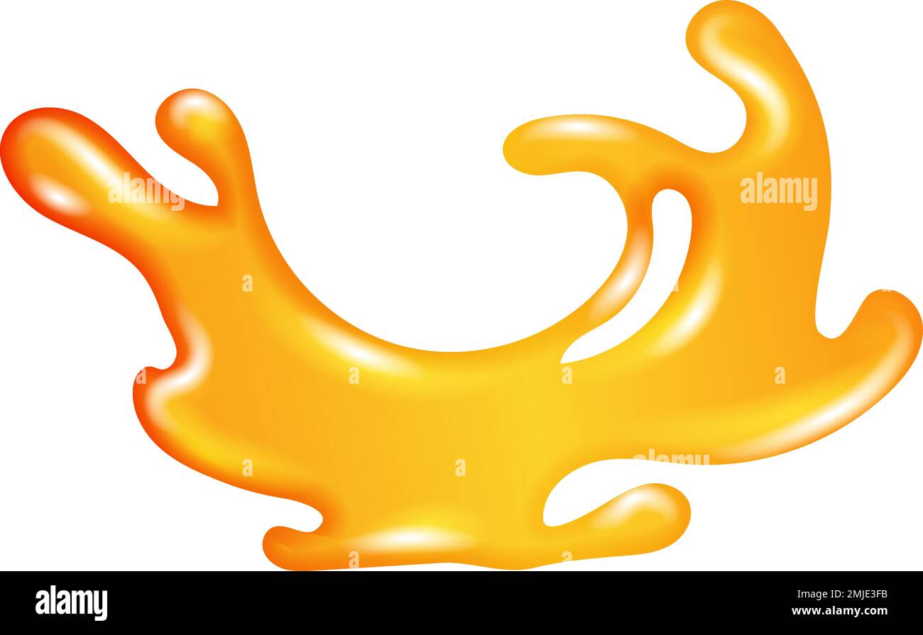 Yellow liquid splash. Sweet golden honey drop Stock Vector Image & Art