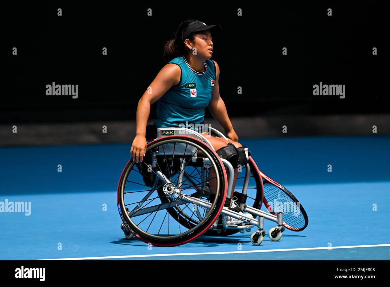 Yui Kamiji of Japan reacts during her Women’s Wheelchair singles final ...