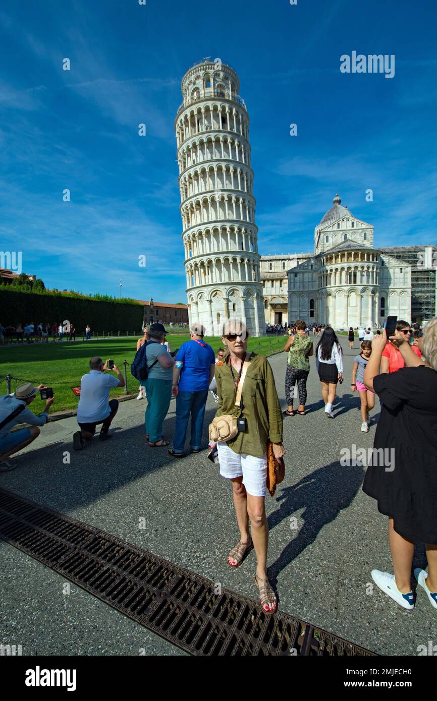 Leaning Tower of Pisa Italy Azmara Cruise Stock Photo