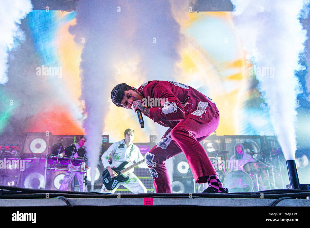 Somerset, Wisconsin, USA. 15th May, 2016. Singer OLIVER SYKES of Bring Me  the Horizon performs live at Somerset Amphitheater during the Northern  Invasion Music Festival in Somerset, Wisconsin © Daniel DeSlover/ZUMA  Wire/Alamy