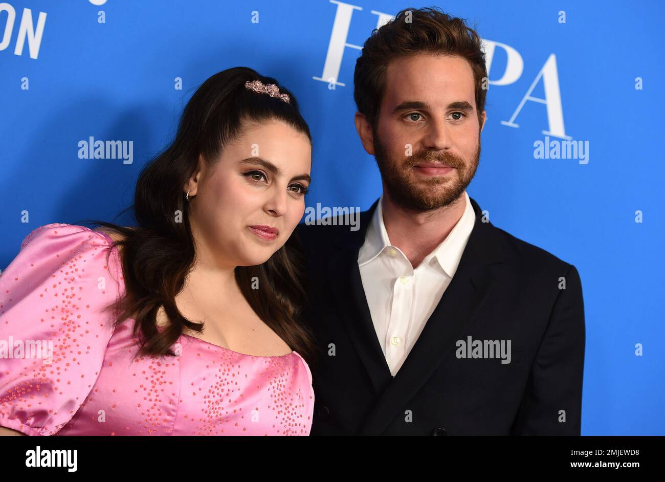 Beanie Feldstein and Ben Platt arrive at the 2019 Hollywood Foreign