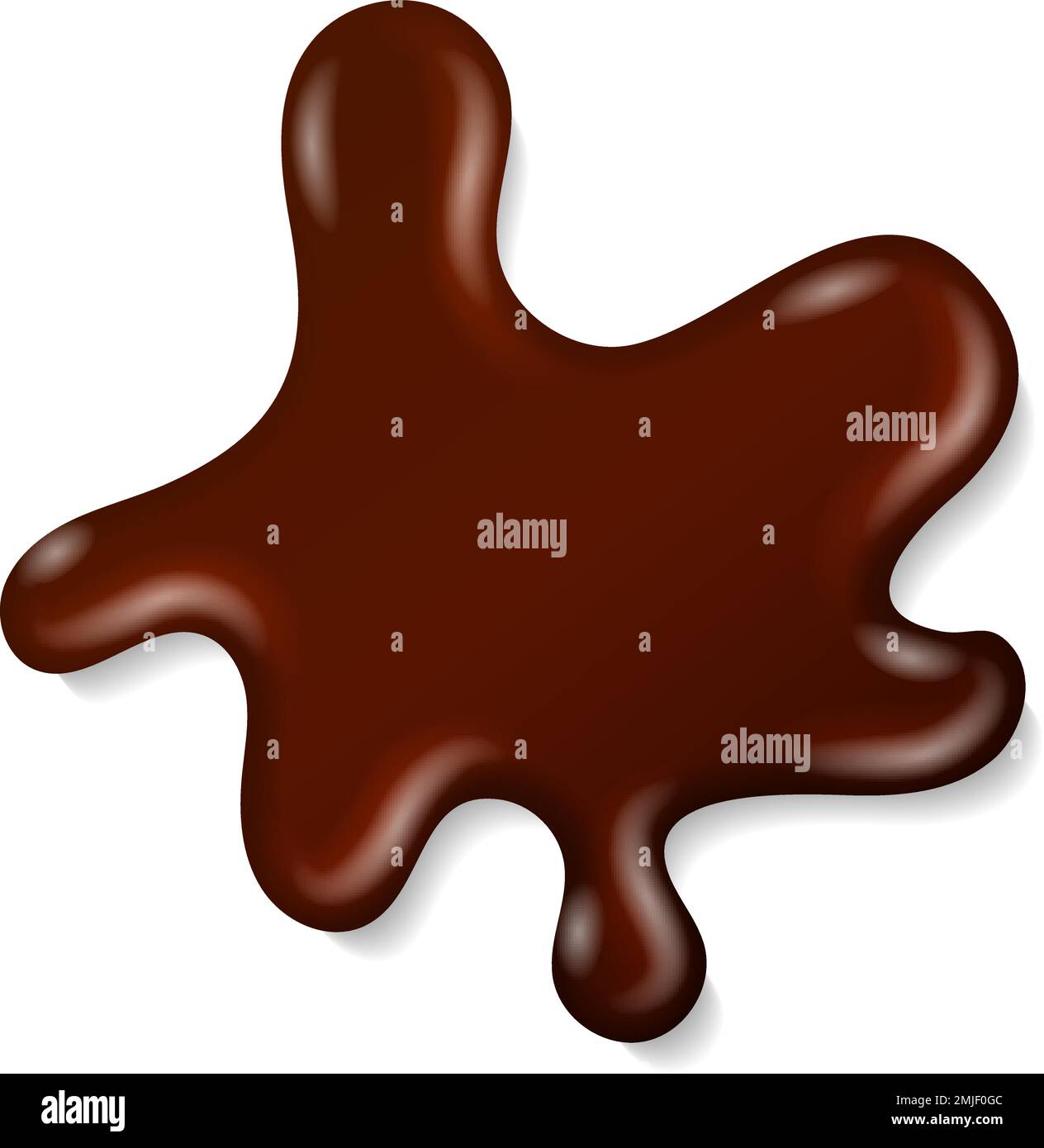 Chocolate drop stain. Sweet brown liquid splash Stock Vector Image