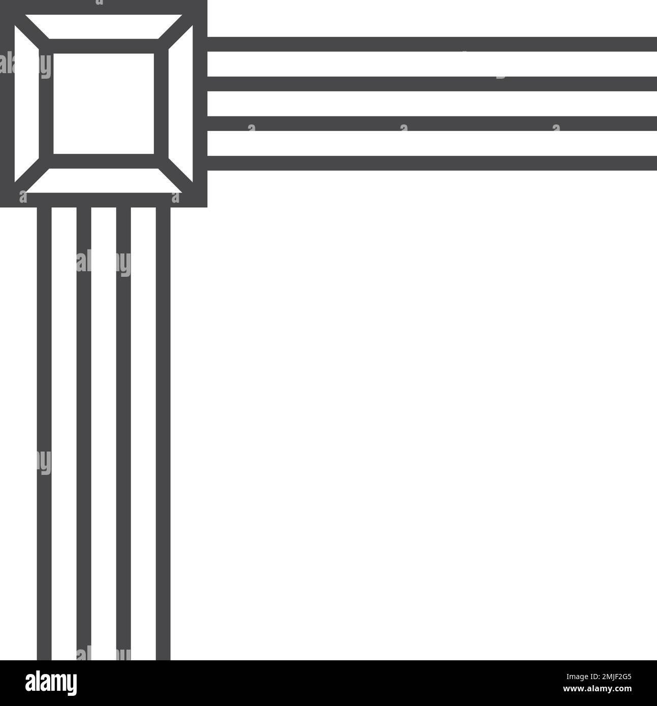 Geometric thin line border. Vintage classic corner Stock Vector Image