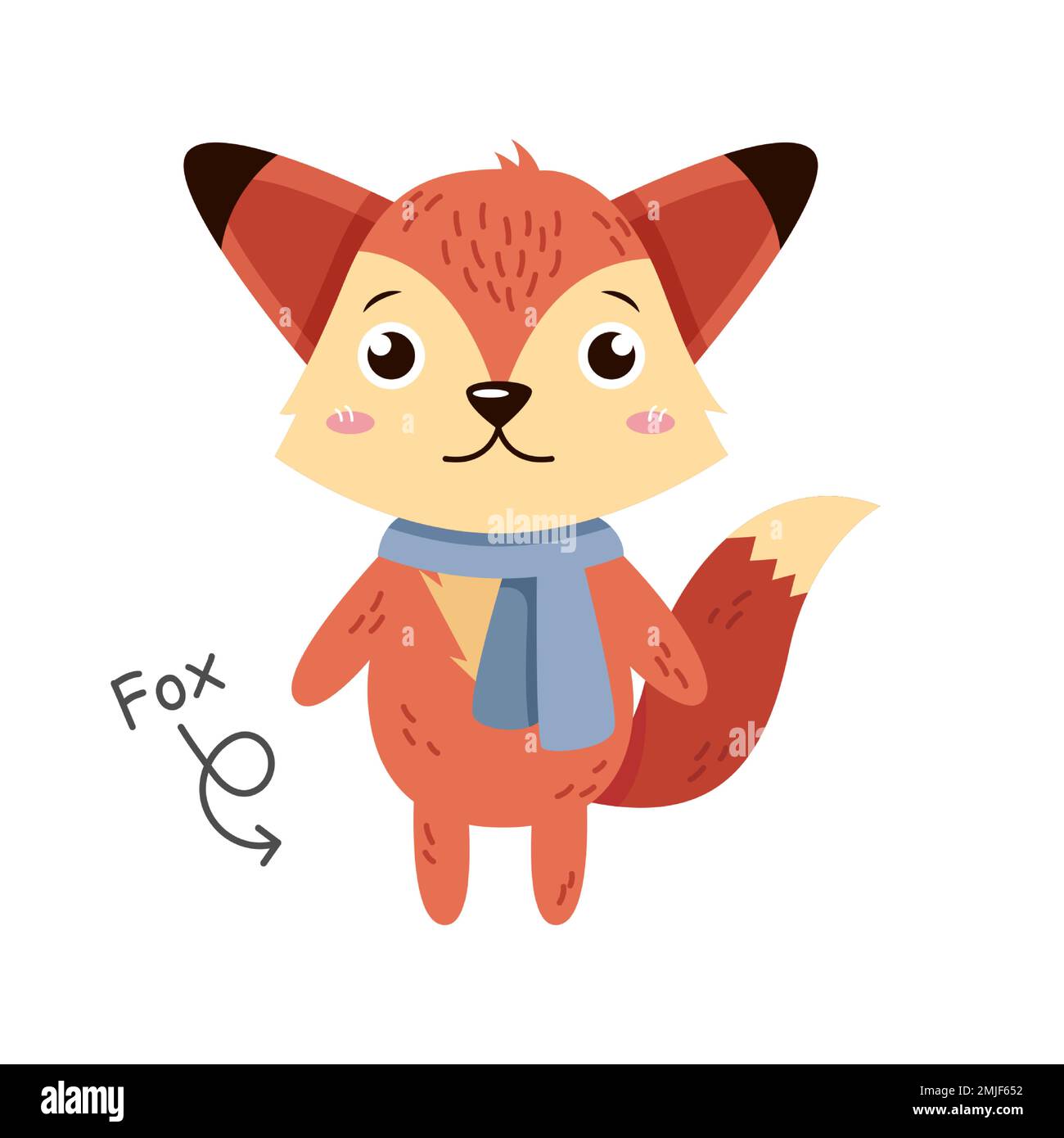 Fox cartoon characters with clothes . Vector . Stock Vector
