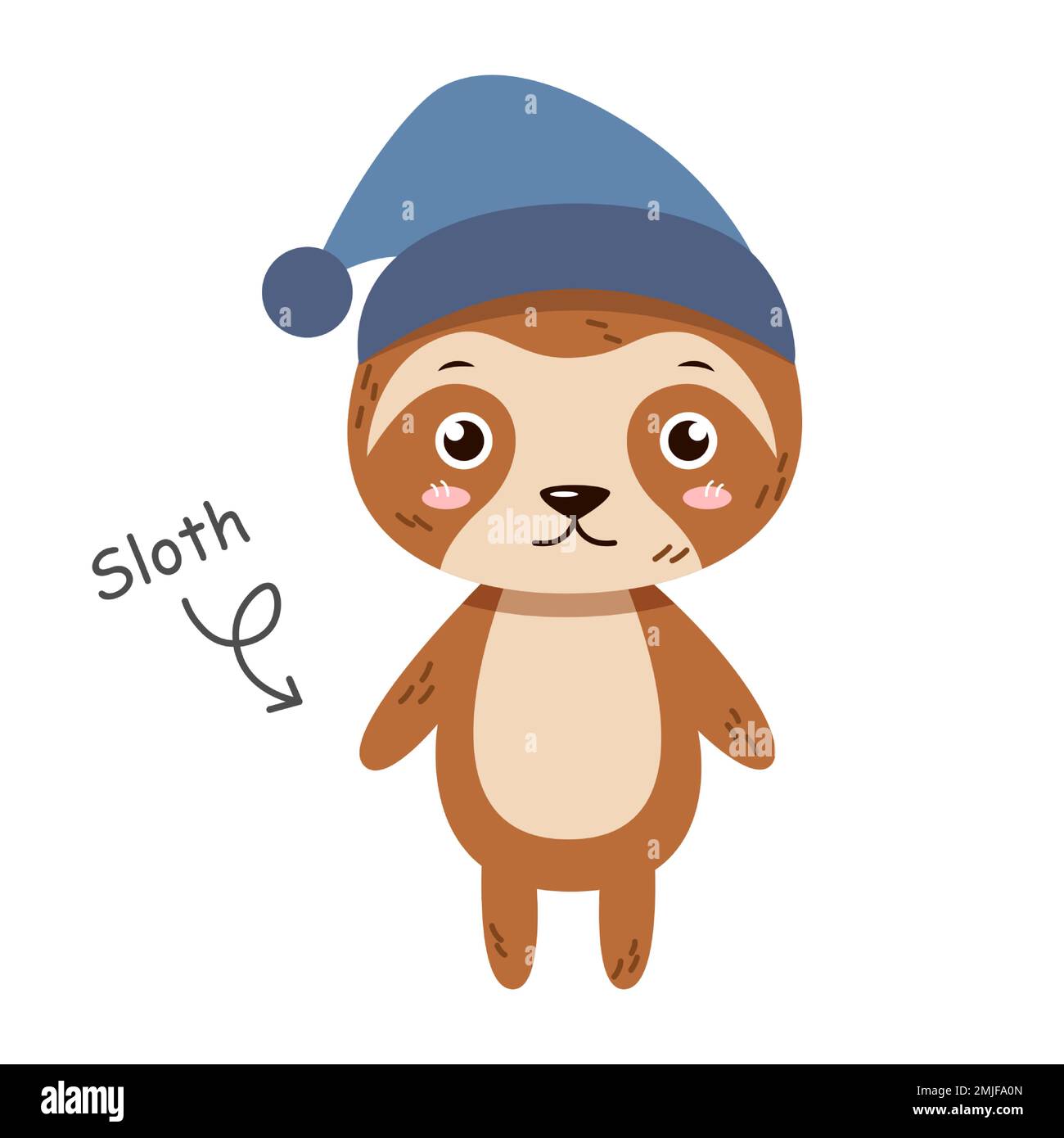 https://c8.alamy.com/comp/2MJFA0N/sloth-cartoon-characters-with-clothes-vector-2MJFA0N.jpg