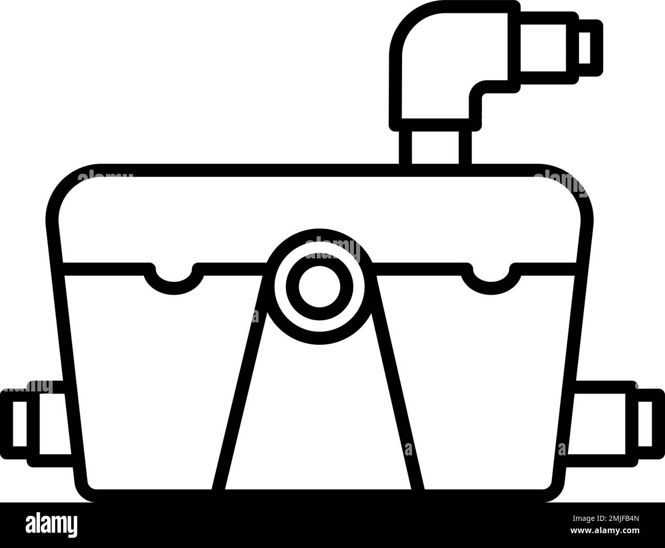 Pump, sump, toilet vector icon on transparent background. Outline Pump, sump, toilet vector icon Stock Vector