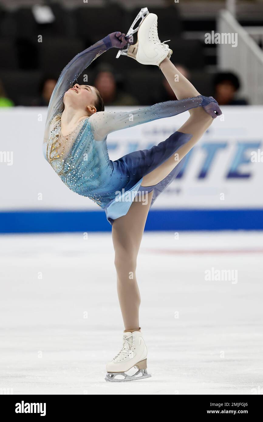 Isabeau Levito performs during the women's free skate at the U.S