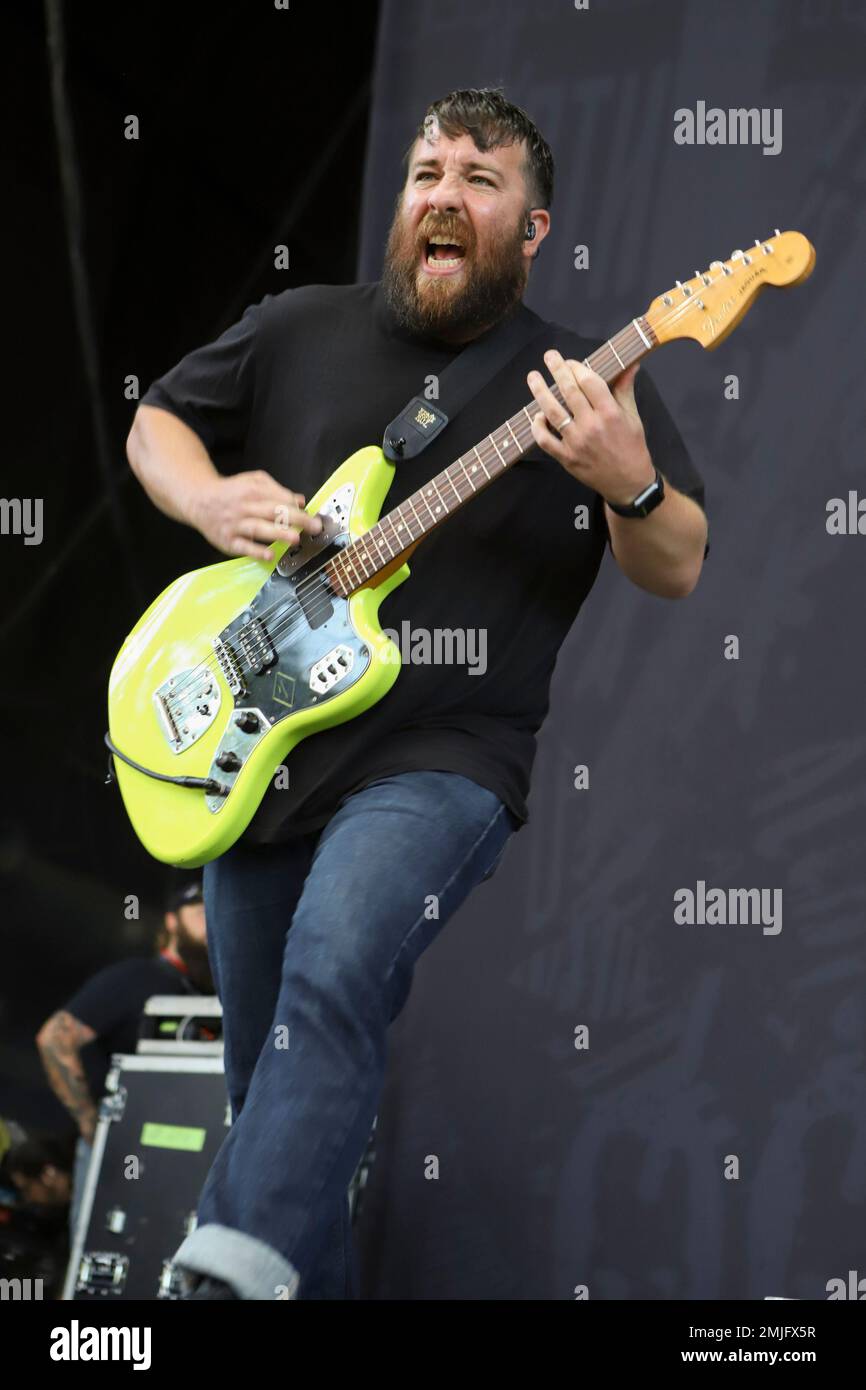 Timothy McTague with Underoath performs as the opener for Korn and ...