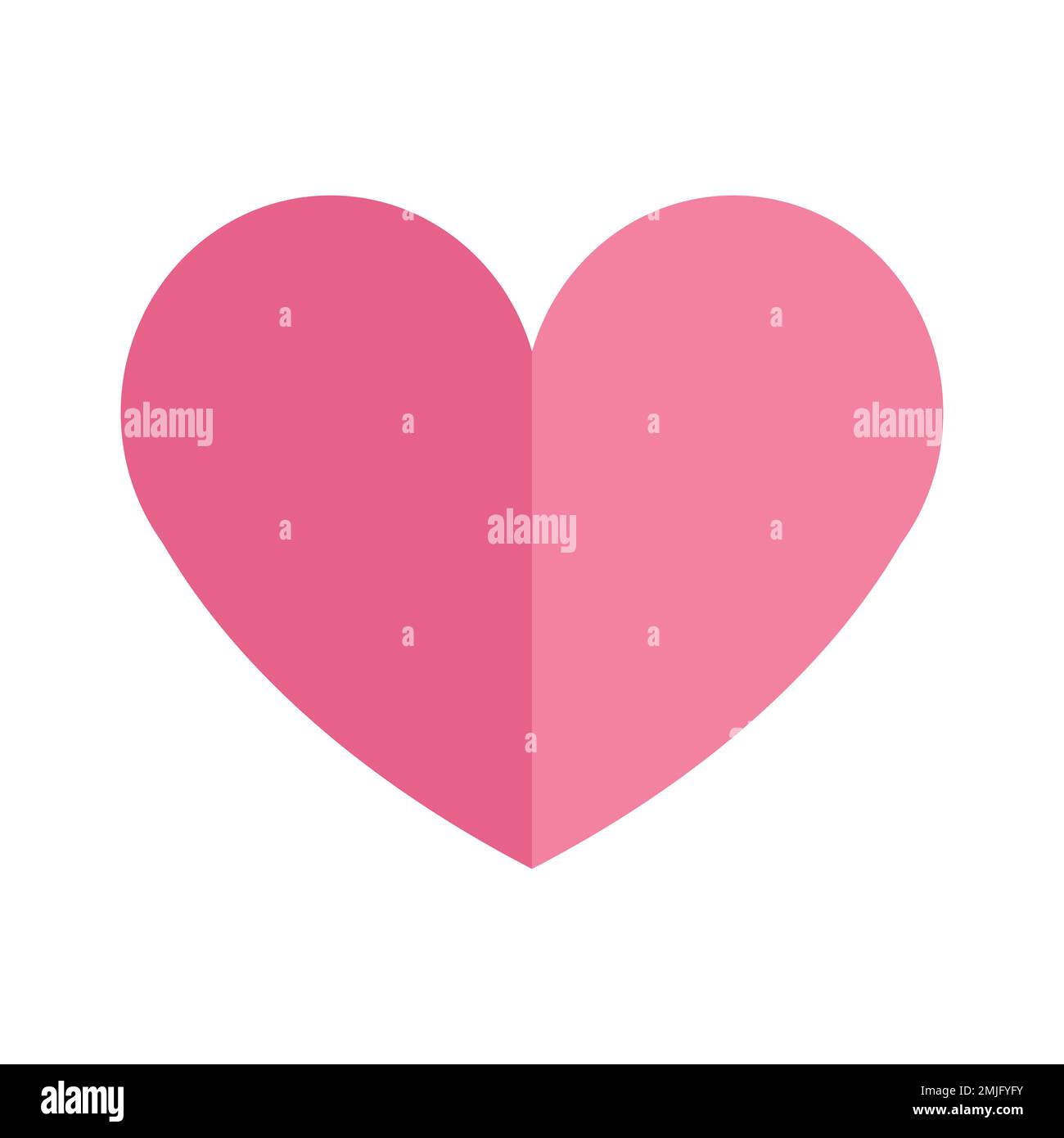 Vector flat pink heart isolated on white background Stock Vector Image ...