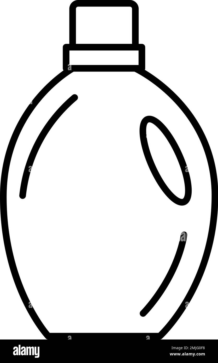 Bottle, container, detergent vector icon on transparent background