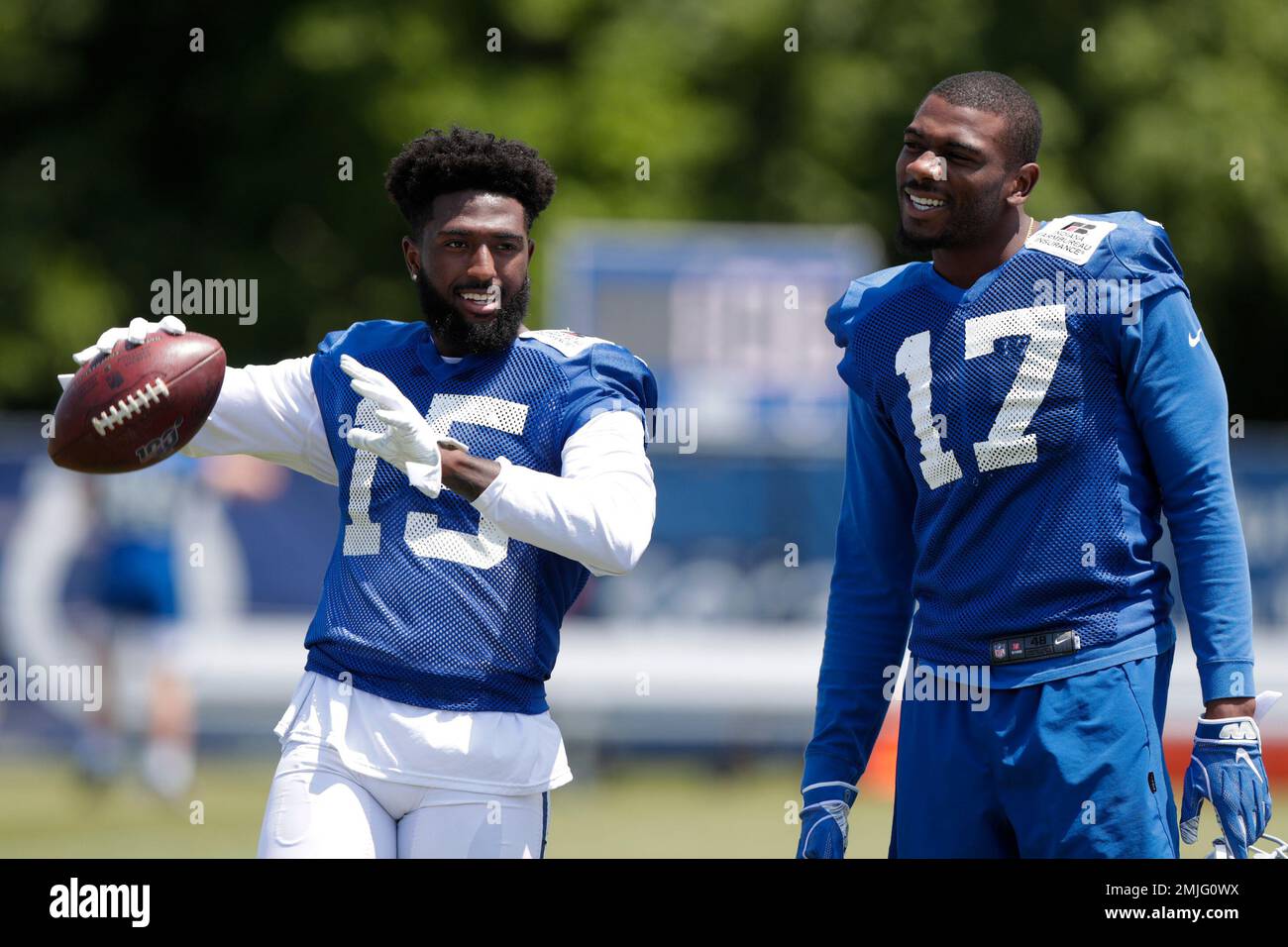 Indianapolis Colts wide receiver Parris Campbell (15) during NFL football  preseason game action between the Indianapolis