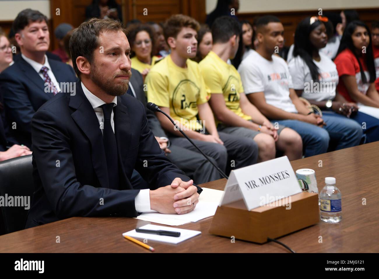 JUUL Labs co-founder and Chief Product Officer James Monsees testifies before a House Oversight