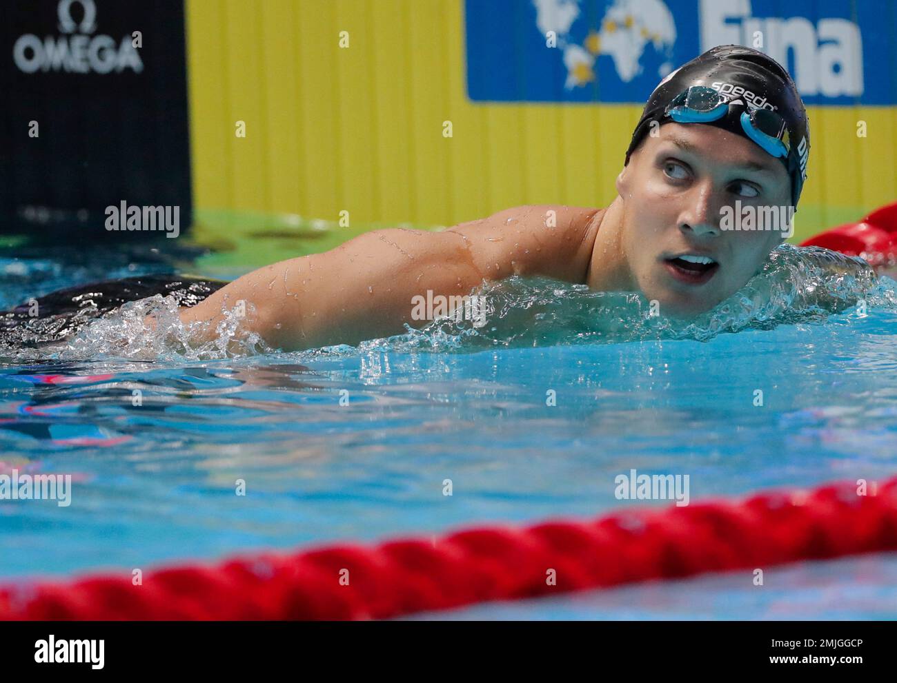 United States' Caeleb Dressel reacts after winning the men's 50m ...