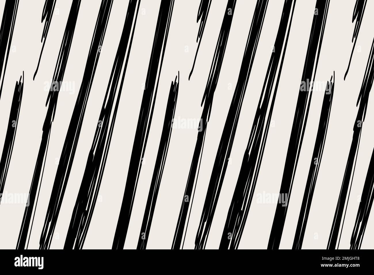 Stripes Linocut - Black II