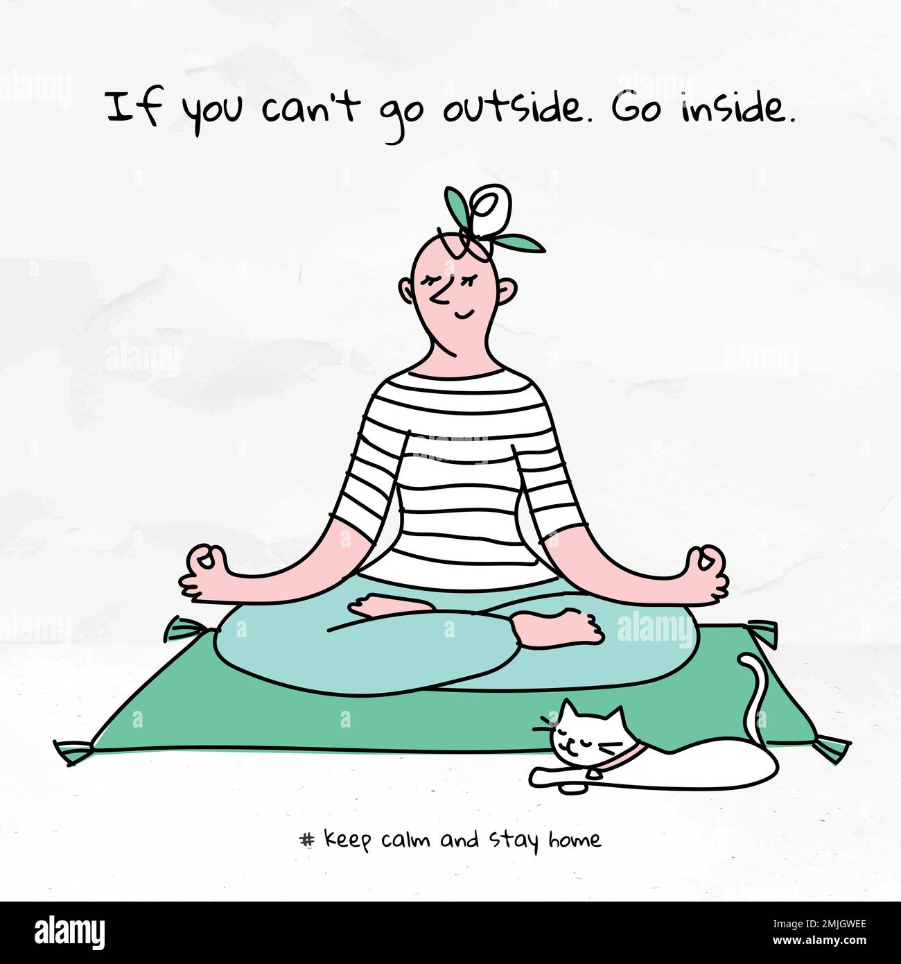 if-you-can-t-go-outside-go-inside-doodle-vector-stock-vector-image
