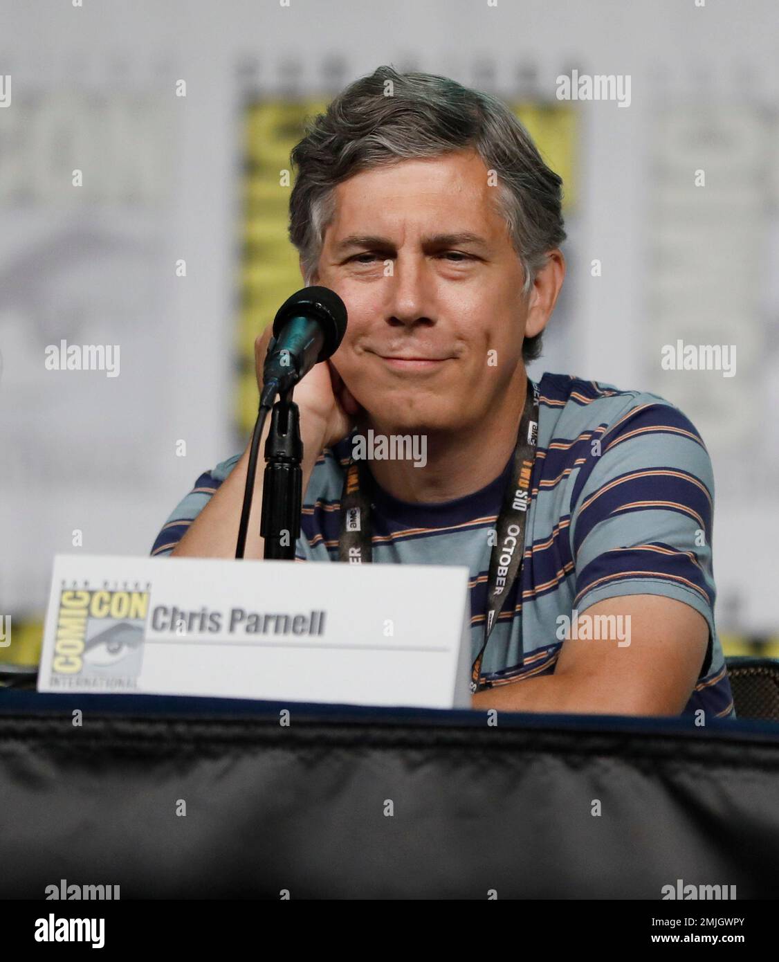 Chris Parnell attends the "Rick and Morty" panel on day two of Comic