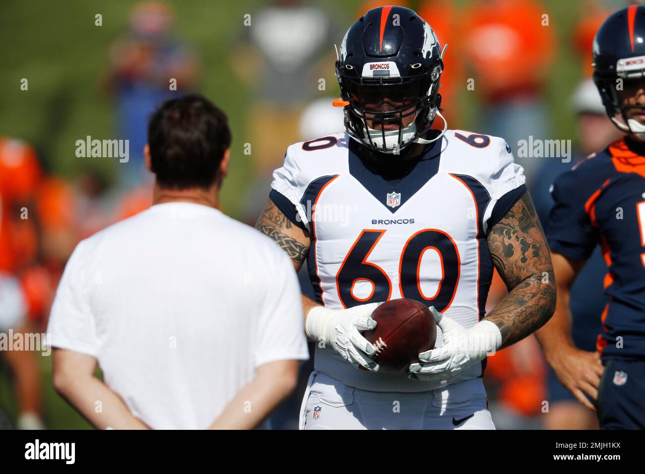 Denver Broncos running back Phillip Lindsay (30) takes part in drills  during the opening day of the team's NFL football training camp Thursday,  July 18, 2019, in Englewood, Colo. (AP Photo/David Zalubowski