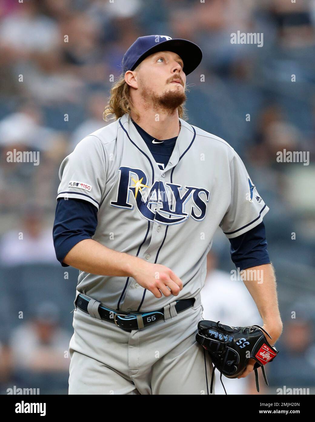 July 03, 2018: Tampa Bay Rays relief pitcher Ryne Stanek (55