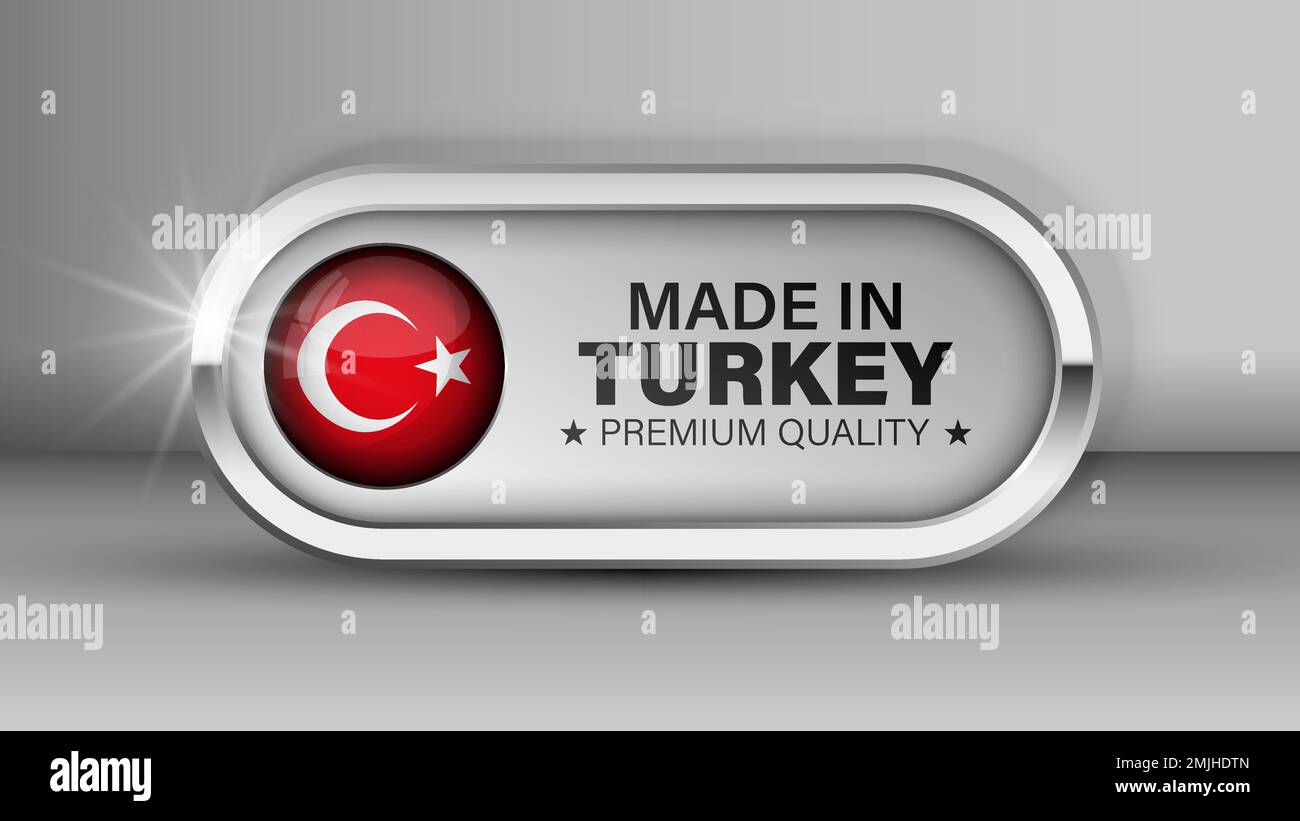 Made in Turkey graphic and label. Element of impact for the use you want to make of it. Stock Vector