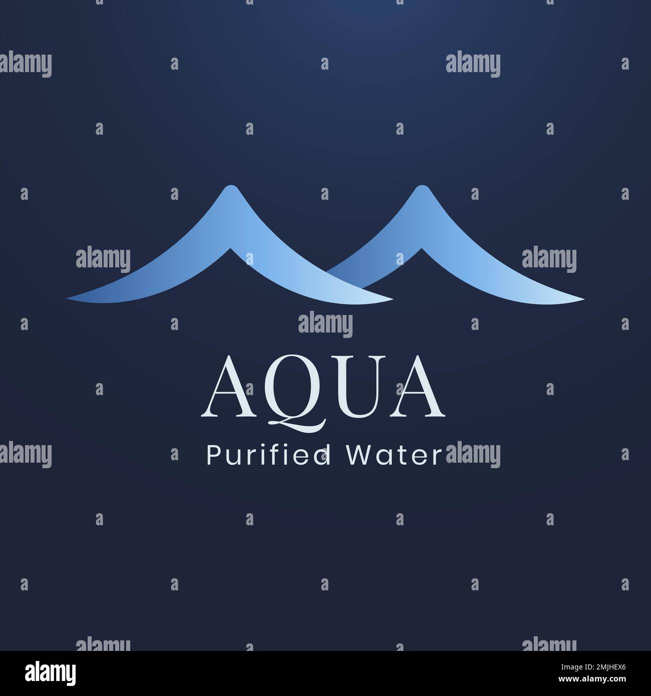 Aqua business logo template, water company, creative blue flat design
