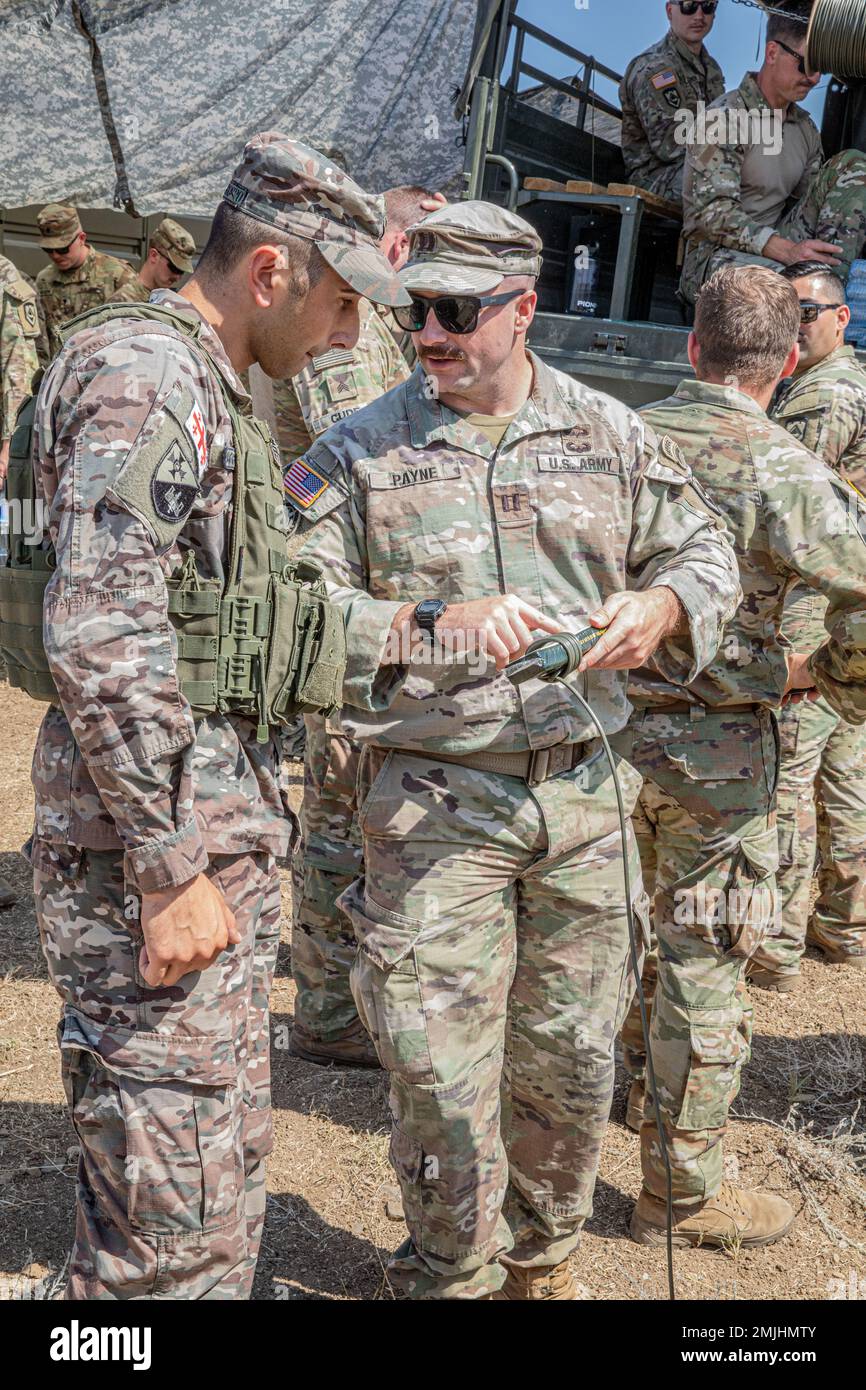 U.S. Army West Virginia National Guard Capt. Richard Payne (right