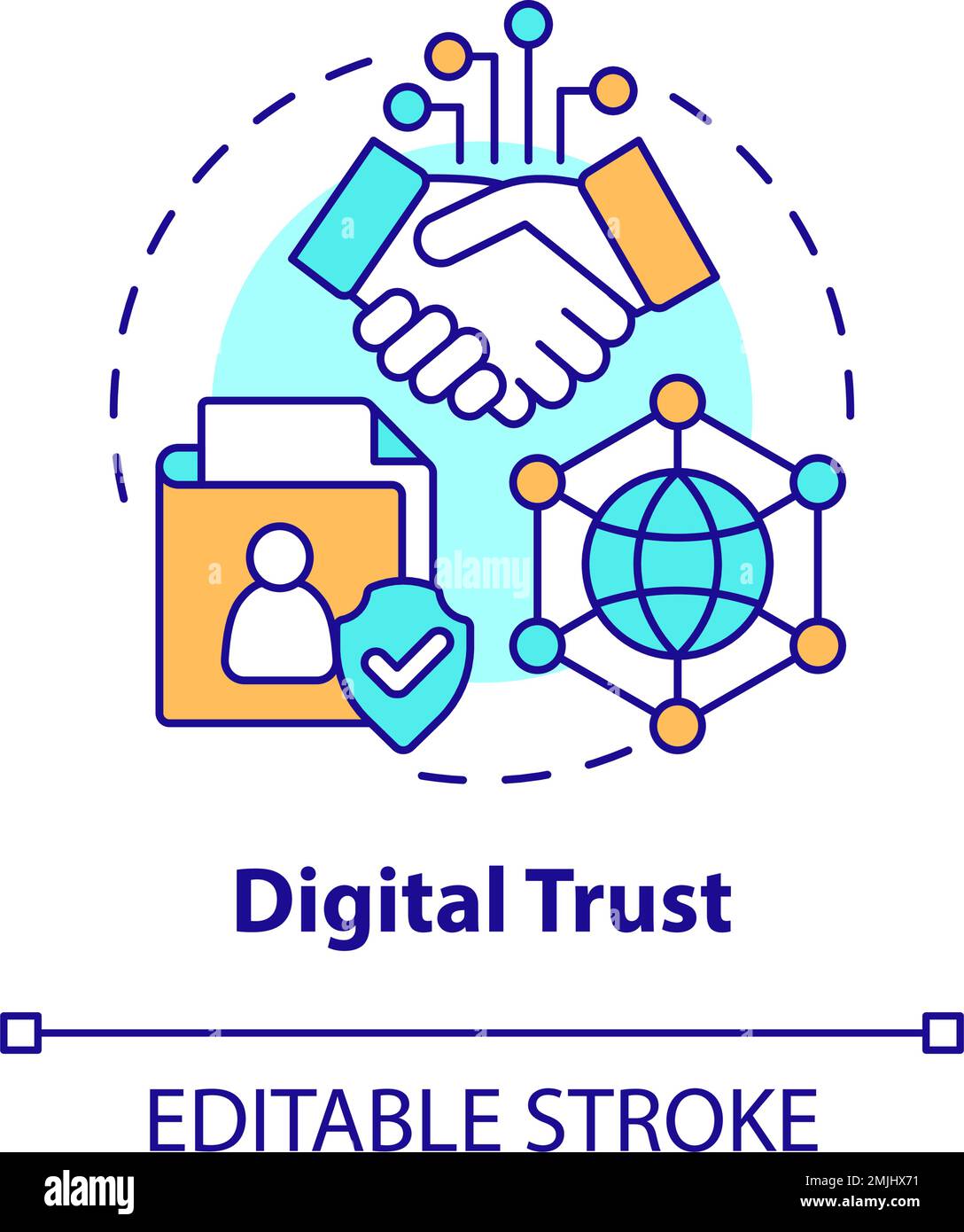 Digital trust concept icon Stock Vector Image & Art - Alamy