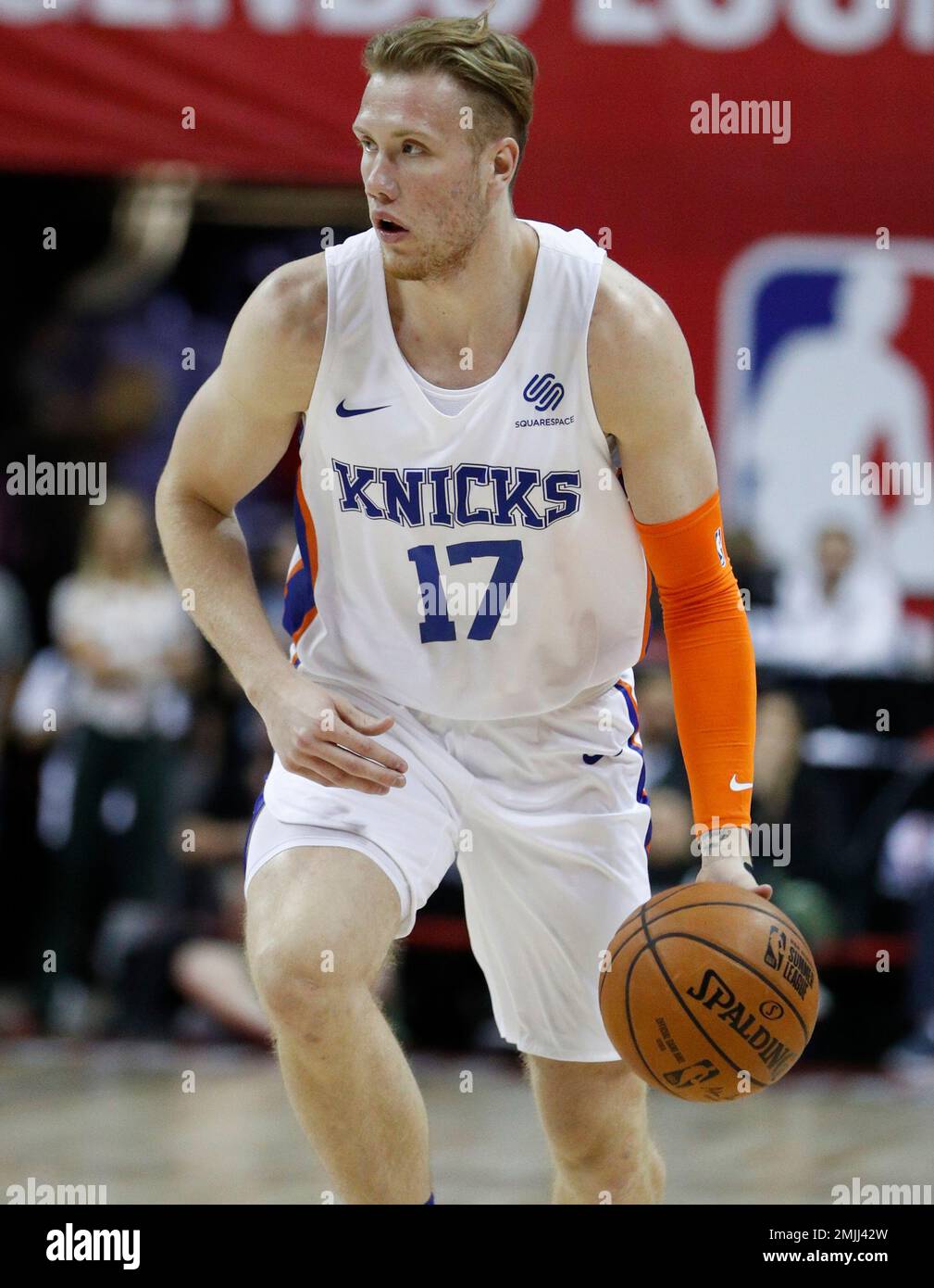 New York Knicks' Ignas Brazdeikis plays against the Los Angeles Lakers  during an NBA summer league basketball game Wednesday, July 10, 2019, in  Las Vegas. (AP Photo/John Locher Stock Photo - Alamy